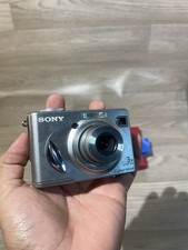 Sony Cyber-shot DSC-W5 5.1MP Digital Camera - Silver FOR PARTS OR REPAIR"