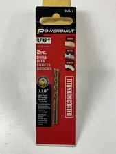 Powerbuilt 642671 3/32" Titanium Drill Bit - 2 Pack