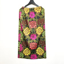 PLEATS PLEASE ISSEY MIYAKE Flower Print Pleated Long Skirt Size 3 Japan