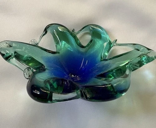 Vintage Murano art glass small bowl / ashtray/trinket Dish