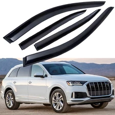 Black 4pcs Window Vent Visors Wind Deflectors Rain Guards for 2017-2026 Audi Q7