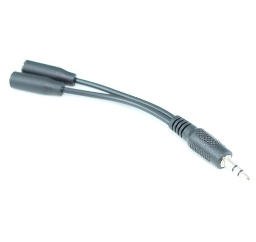 4inch 3.5mm Mini-Stereo TRS Male to Two 3.5mm Adapter Y-Cable TRS Female Split - 第 2/2 張圖片