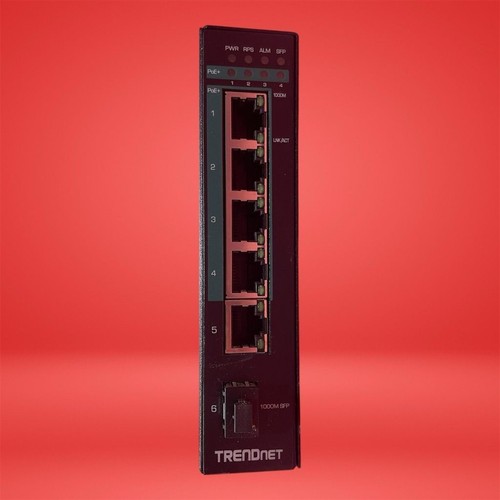 TRENDnet TI-G50 5-Port Industrial Gigabit DIN-Rail Ethernet Switch - Picture 2 of 6