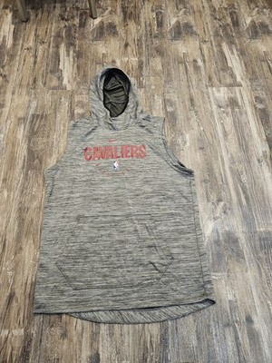 Men's Nike Cleveland Cavaliers Team Issued Sleeveless Dri-Fit Hoodie Sz XL