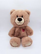 Aurora Oliver Brown Bear Plush Teddy Red Sequin Heart Stuffed Animal Toy 15" New
