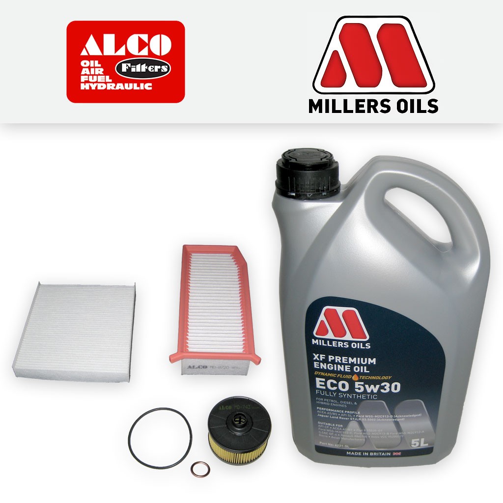 SERVICE KIT for DACIA SANDERO 0.9 TCE OIL AIR CABIN FILTERS +OIL (2012-2019)
