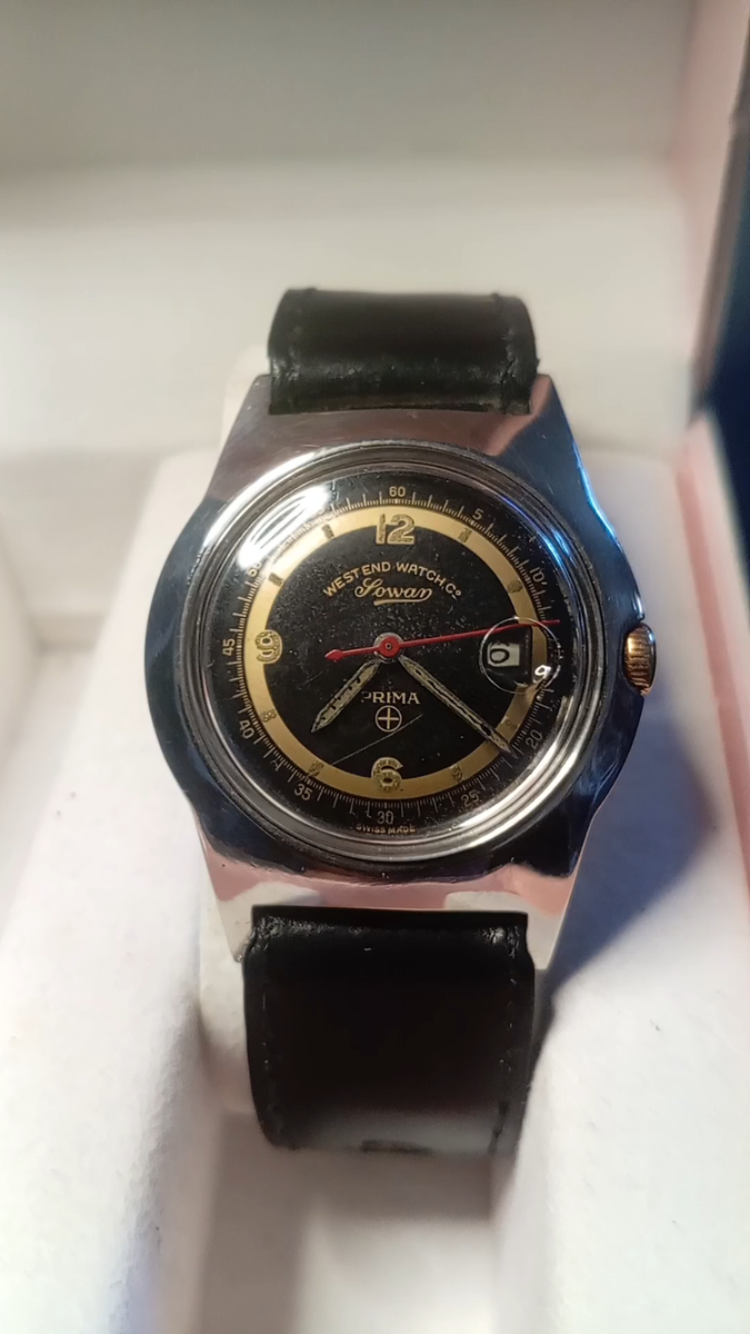 West End Watch Co Sowar Prima, early military, tropic leather