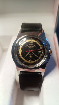 West End Watch Co Sowar Prima, early military, tropic leather