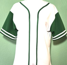 2 Baseball jerseys FOR MEN/WOMEN, NEW, White/green, size 2XL, made in USA
