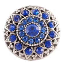 Snap Jewelry Rhinestone AB White Antique Halo 18-20mm Fit Ginger Accessories