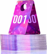 100pcs Live Sale Reusable Hanger Cards, Waterproof Number Cards for Clothes