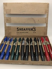 Sheaffer Fineline Set of 12 Fountain Pens Multicolor in Box Appears Unused