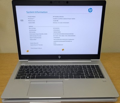 (Lot of 2)HP EliteBook 850 G6 i5-8th Gen 1.60GHz 8/16GB  No OS/SSD *BIOS LOCKED*