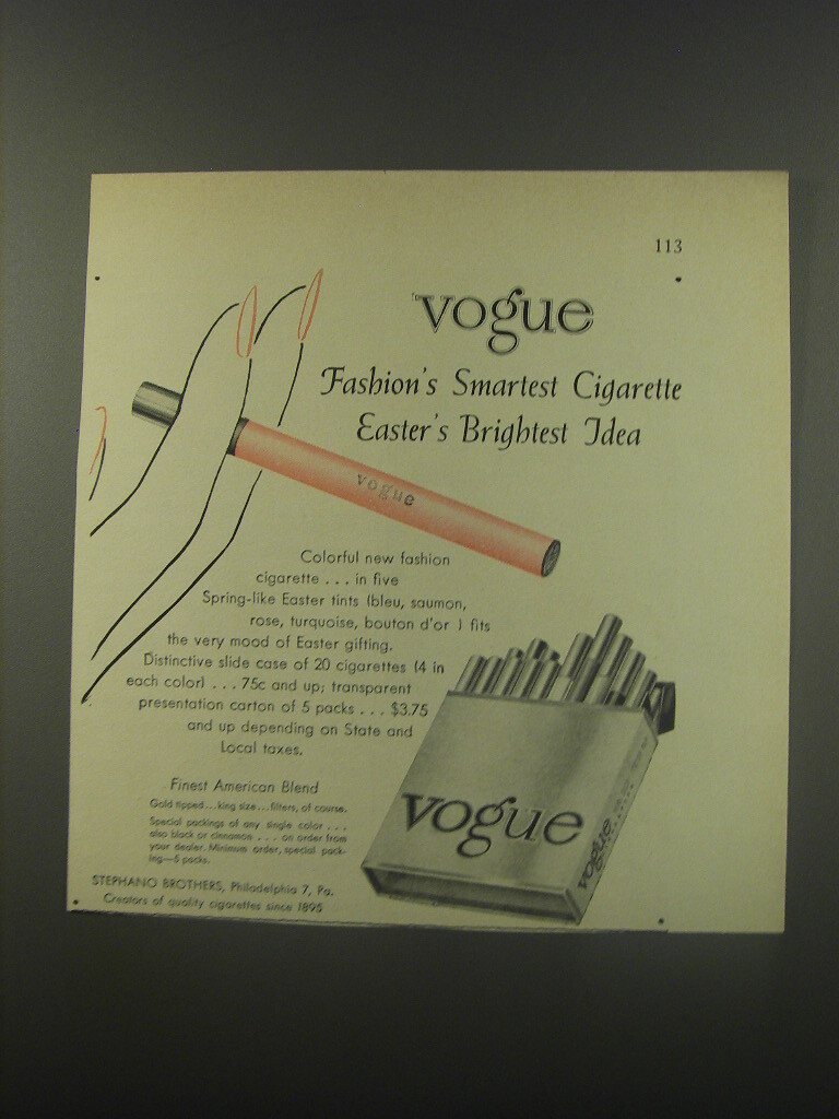 1956 Vogue Cigarettes Ad