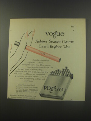 1956 Vogue Cigarettes Ad - Easter's Brightest Idea