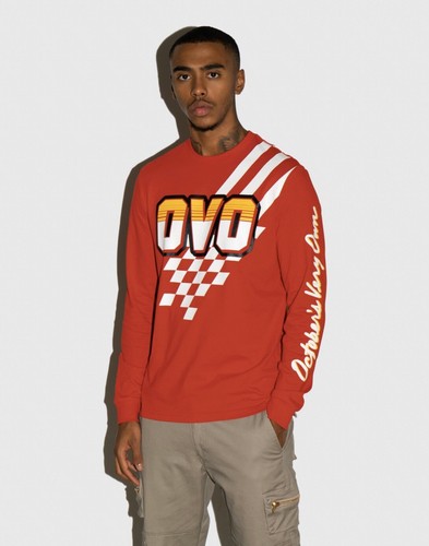 OVO Race Over Longsleeve T-Shirt - Red 
