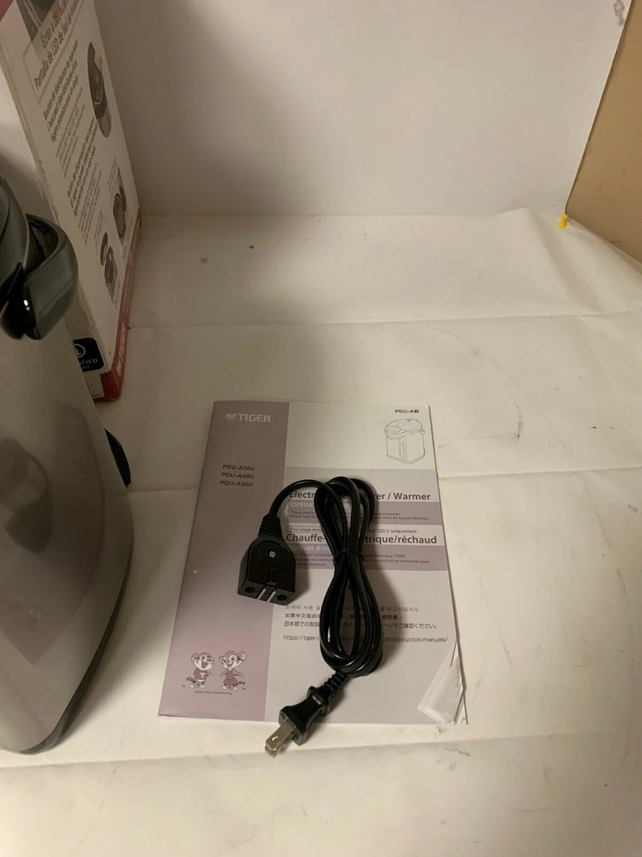Tiger PDU-A40U-K Electric Water Boiler and Warmer, Stainless Black,  4.0-Liter | eBay
