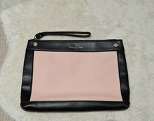 Paul's Boutique Pink And Black Envelope Bag With Zip