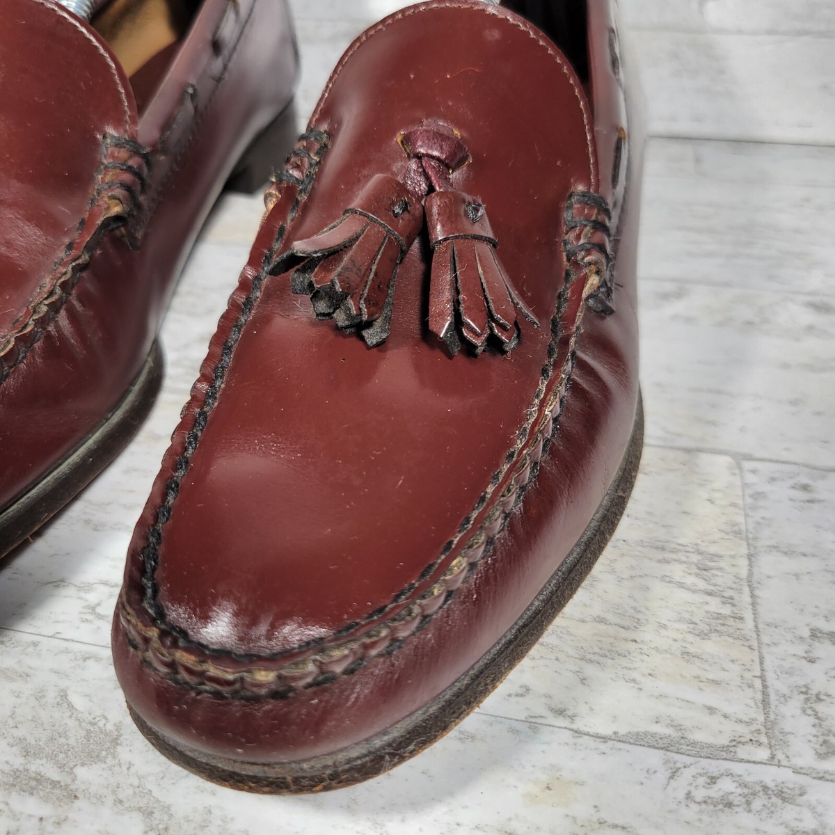 Mens Sebago Leather Tassel Loafers Garnet Red Brown Size 9 Mens Classic Will Leather Loafer Garnet - Mens Sebago® Shoes main image 3