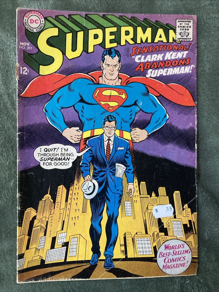 SUPERMAN コミック Superman #201 (DC Comics 1967) Clark Abandons Superman