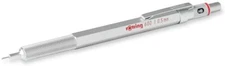 Rotring  600 Pencil 0.5mm Silver Knurled Grip With  Red Letters New In Box