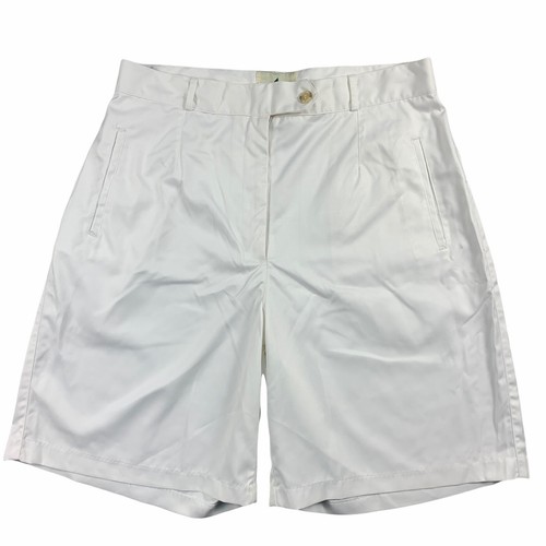 Pantalones Cortos Vintage Talla 12 Cintura Alta Para Mujer Blanco con Cremallera Botones Frontal Años 90 | eBay