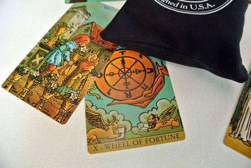 Original size Vintage Borderless 78 Tarot Deck Cards English 12 x 7cm Guidebook - Picture 14 of 15