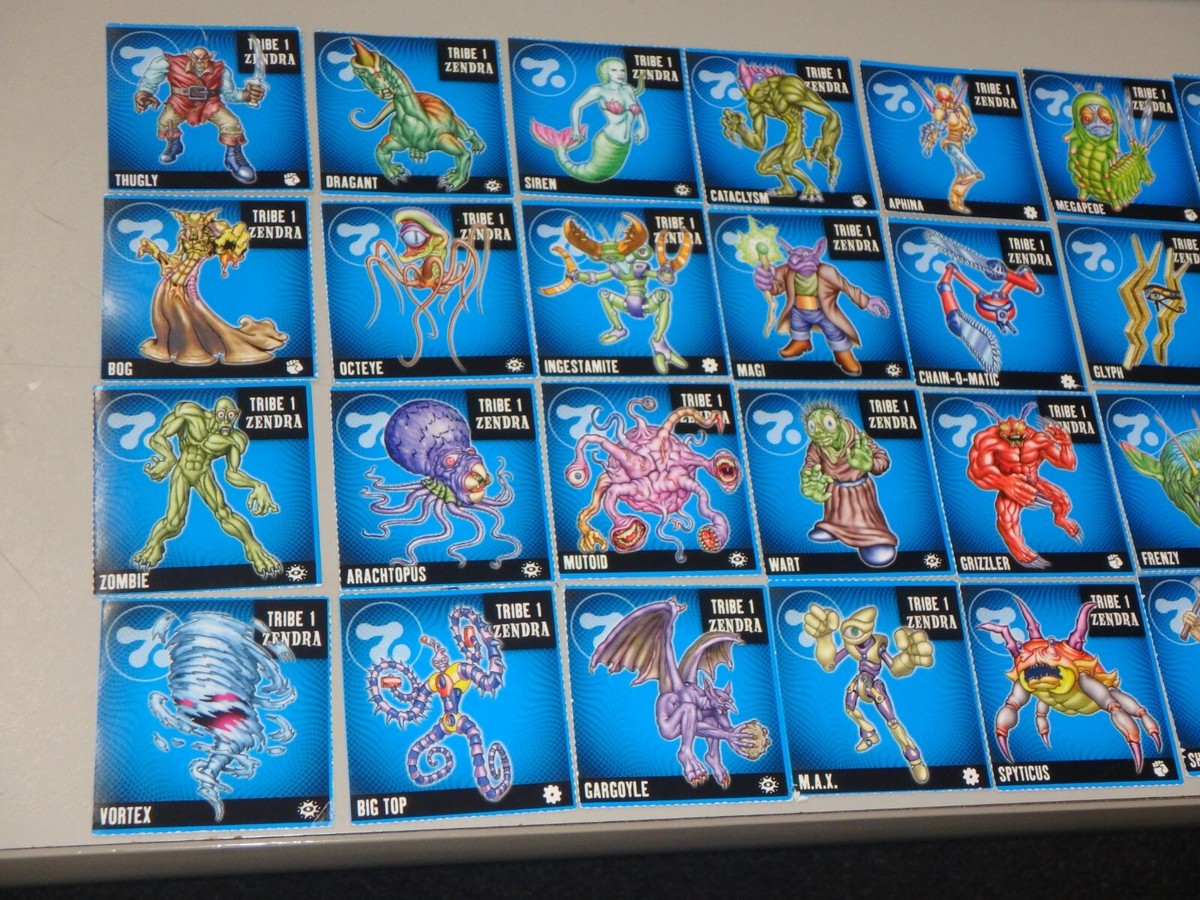 Full Set of 42 Original Radica Skannerz Cards Barcode Monsters Tribe 1  Zendra | eBay Australia