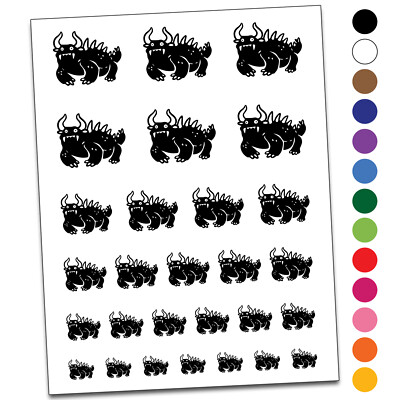 Hodag American Folklore Monster Temporary Tattoo Water Resistant Set