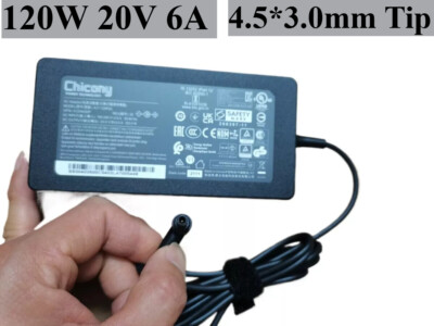 Genuine 120W 20V 6A Chicony Charger for MSI GF63 Thin 10SC 4.5*3.0mm Tip Adapter