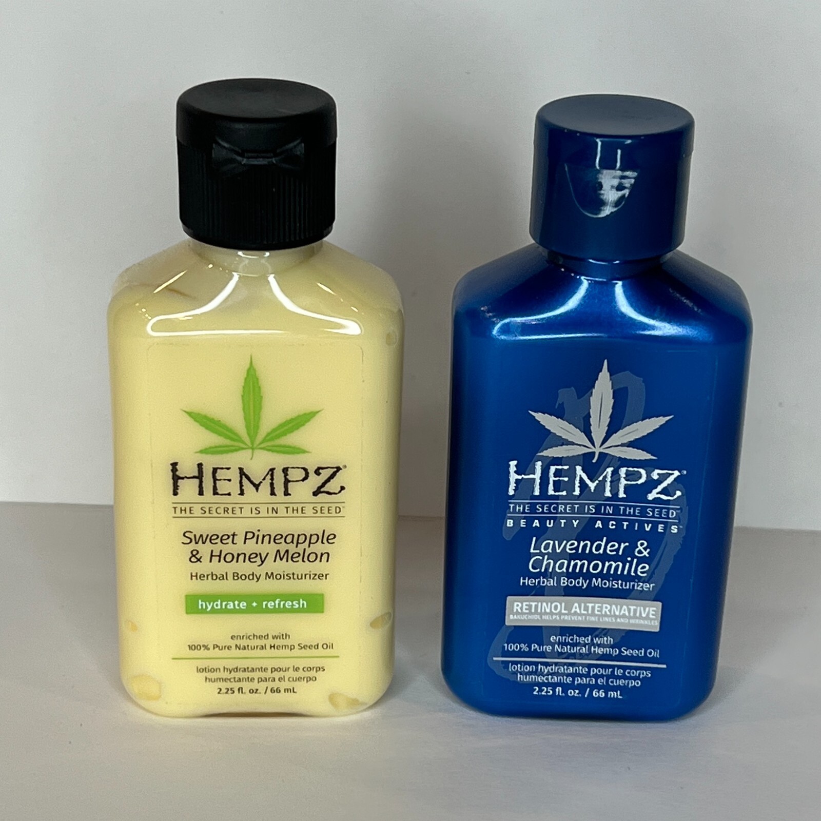 Hempz Sweet Pineapple Honey MelonLavender Chamomile Body Moisturizer 2.25oz x 2