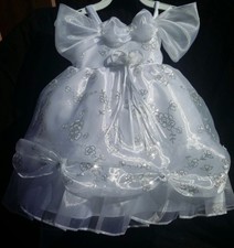 Baptism Gown,Christening,Formal Dress, Flower Girl,White Vestido Bautizo,Favors
