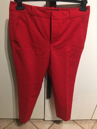 Pantalone Stile Pinocchietto Zara Woman Rosso Corallo Usato | eBay