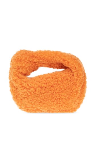(NO CUSTOMS TAX) BOTTEGA VENETA Jodie mini orange Shearling lamb fur bag