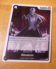 ONE PIECE WINGS OF CAPTAIN ENGLISH CARD GAME HOLO CARTE ABSALOM OP06-081 R EN NM