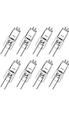 Haraqi G4 Halogenlampen 20W 12V Warmweiß 2800K Dimmbar 8 Stück 300lm Stiftsockel