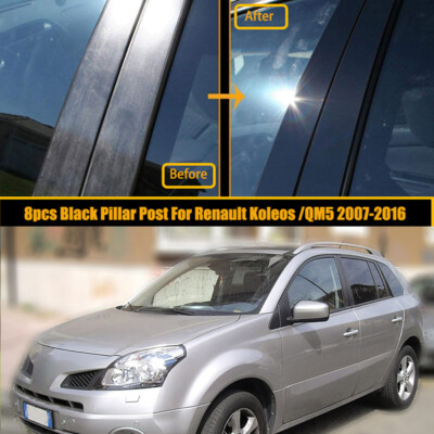 Glossy Black Window Pillar Posts Trim Fit For Renault Koleos 2007-2016