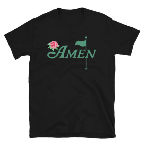 Amen Azalea Golf Masters, Floral Golfing Enthusiast Design T-Shirt - Afbeelding 1 van 6