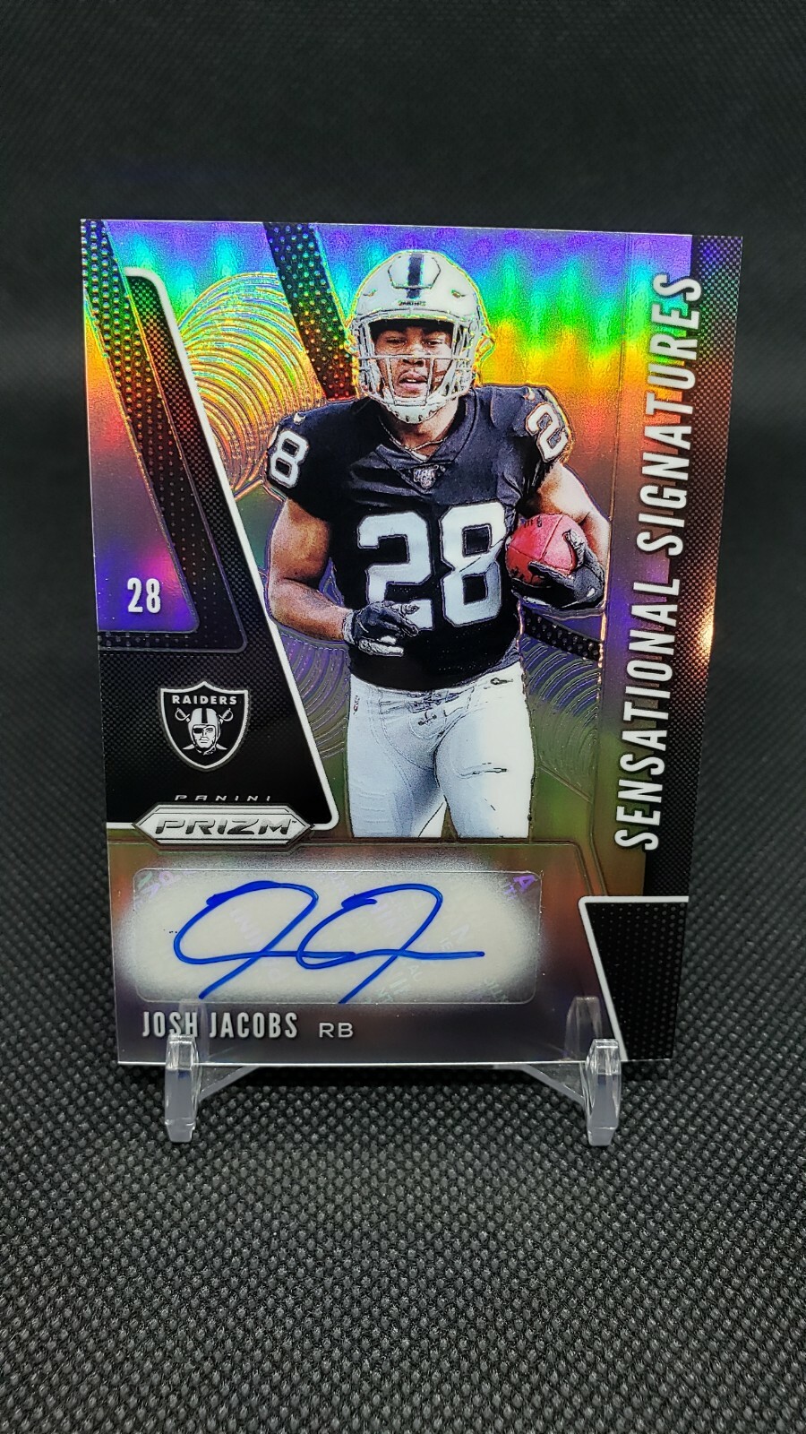 2019 Prizm JOSH JACOBS Sensational SIGNATURES RC Auto SP SE-JOJ REFRACTOR AUTO