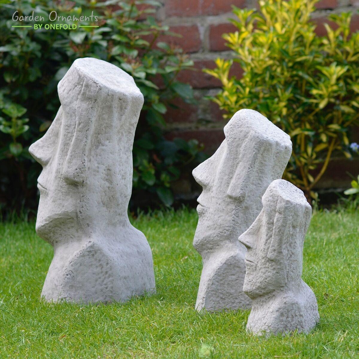 Easter Island Statue Head Heads Garden Moai Statues Stone