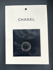 NEW PACKAGE Authentic CHANEL Button  Fabric Swatch Washed Denim BA515, Charcoal