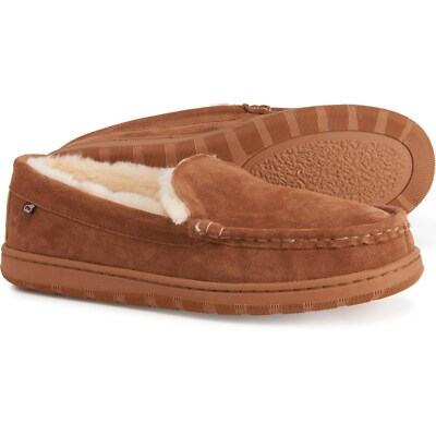 NWT Lamo COZY SLIP-ON Chestnut Brown Suede FURRY LINING Slippers Men's 8 COMFY