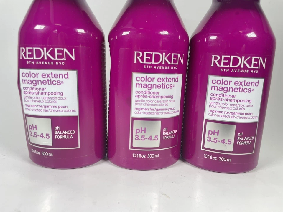 Lot x 3 Redken Color Extend Magnetics Conditioner 10.1 oz Color Treated Hair - Image 4 of 4