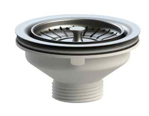 Details About Viva Kitchen Sink Basket Strainer Waste Plug Without Overflow Fitting 90mm