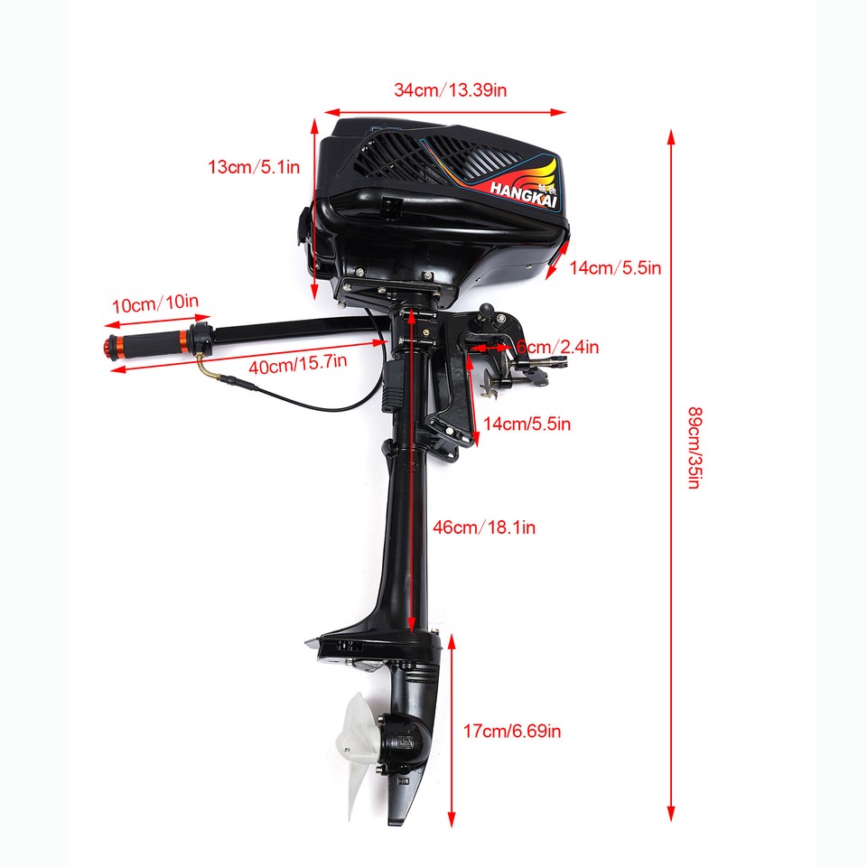 3.6 HP 2 Stroke Heavy Duty Gas Trolling Motor Fishing Boat Engine Water