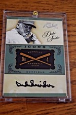 2012 Panini Playoff Prime Cuts Icons DUKE SNIDER Dodgers Auto 2/10 HOF