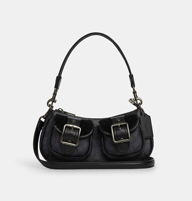 Coach CY658 Ashton Baguette Bag In Signature Canvas NWT | eBay