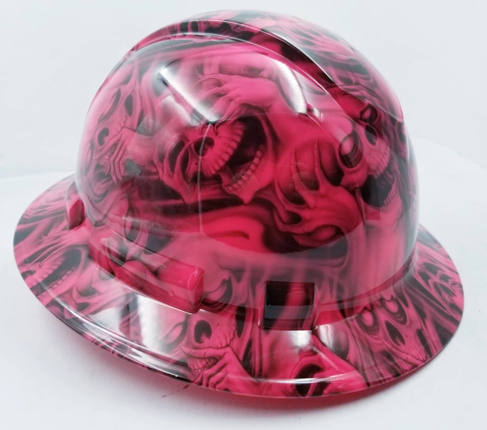 New Full Brim Hard Hat Custom Hydro Dipped HOT PINK SEE NO EVIL . Free Shipping! - Image 2 of 4