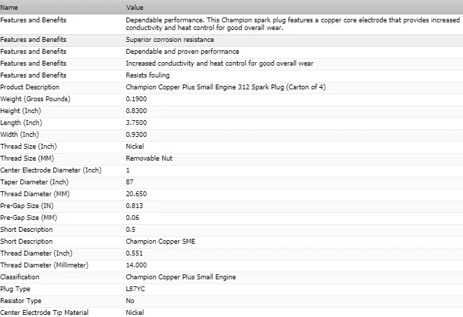 Juego de 6 bujías de cobre Champion para Jeep J-310 L6-3,8 L 1963-1965 Foto 3 de 4