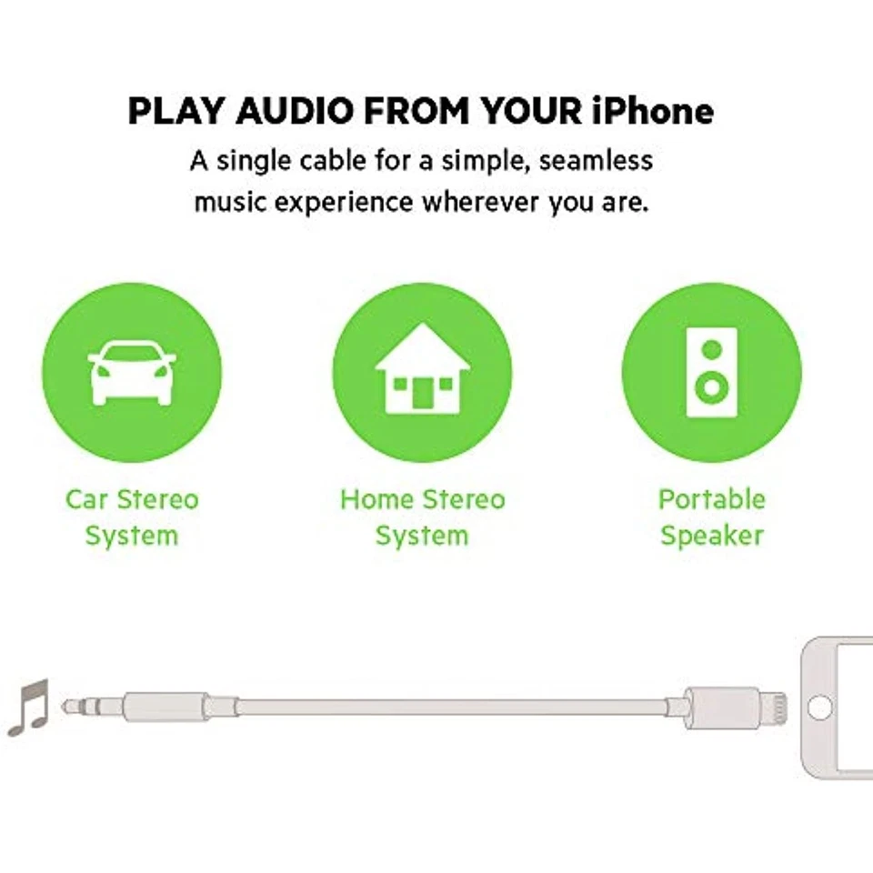 Belkin AV10172bt06-BLK 3.5mm Audio Cable With Lightning Connector, Black,6 - Image 4 of 4